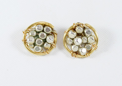 silver and gold studs