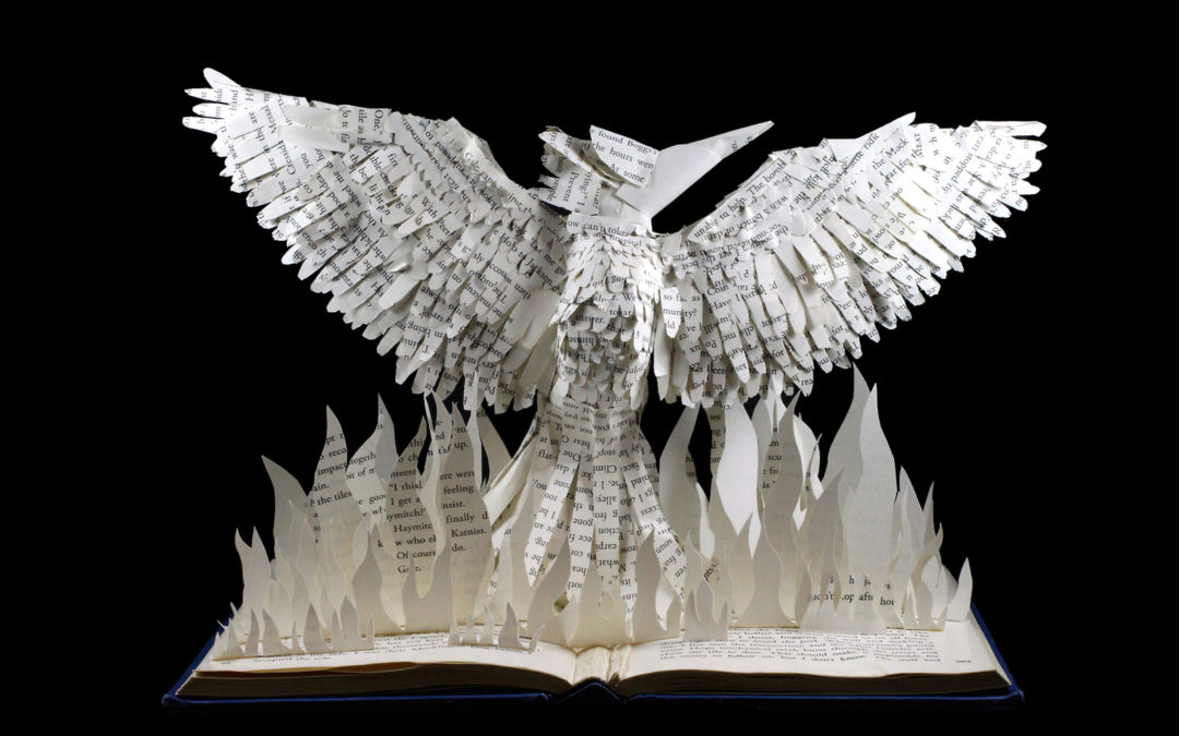 Book Sculpture: Hunger Games Mockingjay