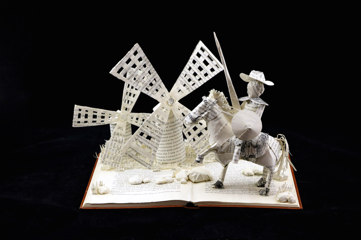  Custom Book Sculpture by Jamie B. Hannigan - Don Quixote of the Mancha