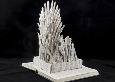 GoT Iron Throne Book Sculpture by Jamie B Hannigan - Back Right