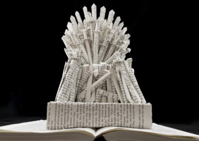 GoT Iron Throne Book Sculpture by Jamie B Hannigan - View from Below