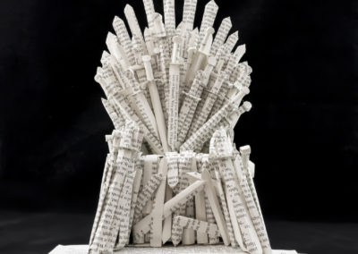 GoT Iron Throne Book Sculpture by Jamie B Hannigan - Front Detail
