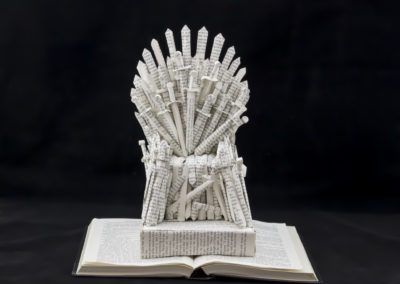 GoT Iron Throne Book Sculpture by Jamie B Hannigan - Front 2