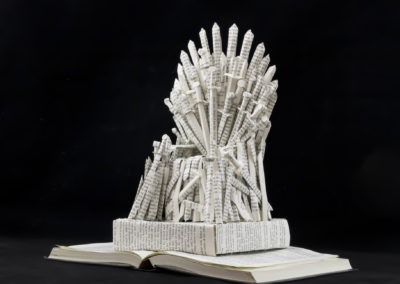 GoT Iron Throne Book Sculpture by Jamie B Hannigan - Front Left 2