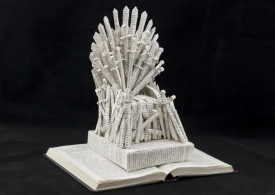 GoT Iron Throne Book Sculpture by Jamie B Hannigan - Front Right
