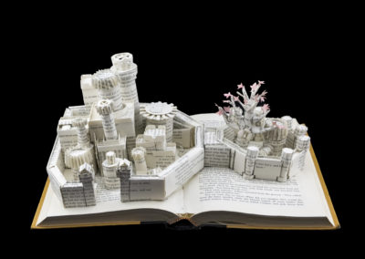 Winterfell Game of Thrones Book Sculpture - Front Above