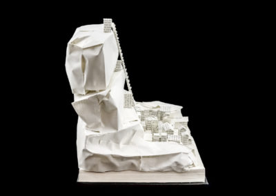 Game of Thrones Book Sculpture: The Wall and Castle Black by Jamie B. Hannigan - Side View