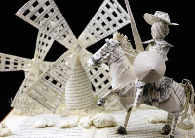 Custom Book Sculpture by Jamie B. Hannigan - Don Quixote of the Mancha - Detail 2