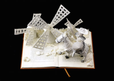 Custom Book Sculpture by Jamie B. Hannigan - Don Quixote of the Mancha - From Above