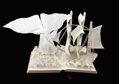 Moby Dick Custom Book Sculpture front view 2
