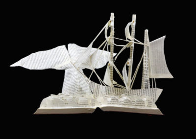 Moby Dick Custom Book Sculpture front view 6