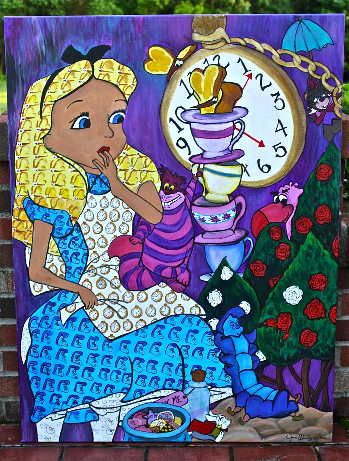 Absolutely Algorithmically Alice, 2011, 30″ x 40″, acrylic on canvas