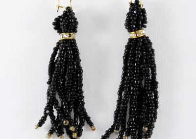 black tassel earrings