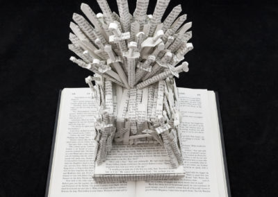 GoT Iron Throne Book Sculpture by Jamie B Hannigan - View from Above