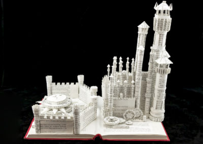 King's Landing Game of Thrones Book Sculpture by Jamie B. Hannigan - Front View