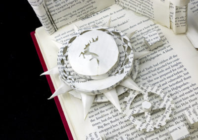 King's Landing Game of Thrones Book Sculpture by Jamie B. Hannigan - Baratheon Sigil Detail