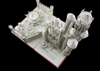 King's Landing Game of Thrones Book Sculpture by Jamie B. Hannigan - View from Above 3