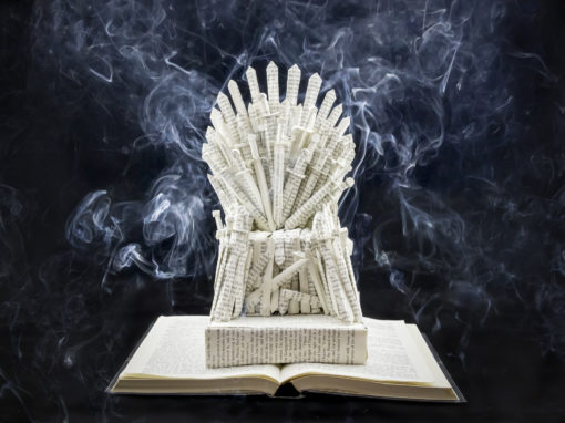 Book Sculpture: Game of Thrones – The Iron Throne