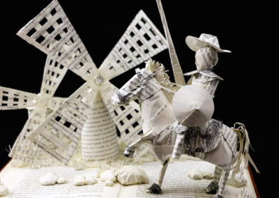 Custom Book Sculpture by Jamie B. Hannigan - Don Quixote of the Mancha - Detail 1