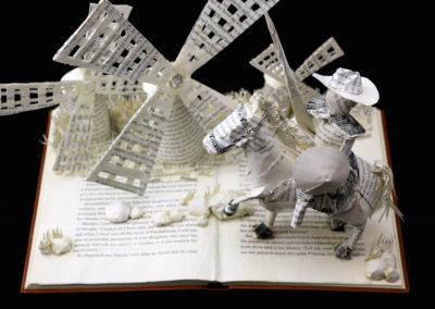 Custom Book Sculpture by Jamie B. Hannigan - Don Quixote of the Mancha - Above View 2