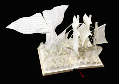 Moby Dick Custom Book Sculpture above view 1