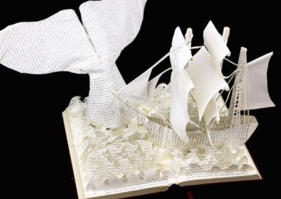 Moby Dick Custom Book Sculpture above view 2