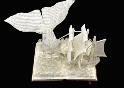 Moby Dick Custom Book Sculpture top view 1